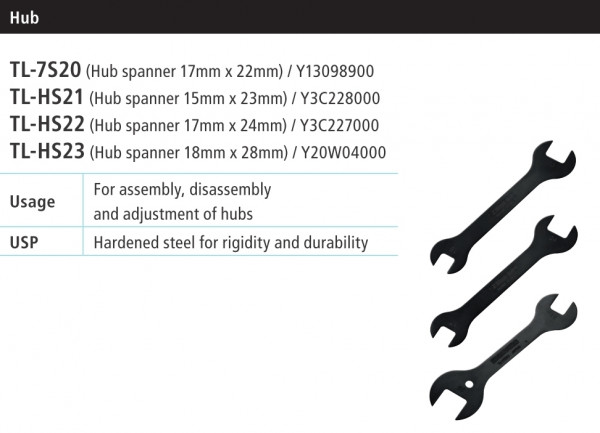 TL-7S20 Chei Butuc 17mm X 22mm Shimano (2 Buc.)