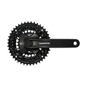 Angrenaj pedalier Shimano Tourney FC-TY301, 170mm, 48x38x28T, pentru 6/7/8pinioane, negru, fara CG (AFCTY301C888XL) Bulk (RS)