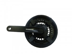 Angrenaj Shimano Tourney FC-TY301 42x34x24T 170mm pt. 6/7/8 vit. pe spate CG negru vrac