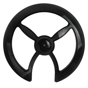 Aparatoare plastic angrenaj (46/48) montare universala+ adaptor pentru angrenaj Hollowtech, neagra, OEM