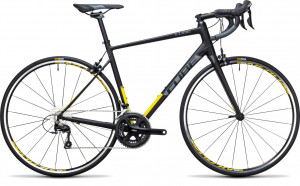 Bicicleta Cube Attain SL negru/galben 2017