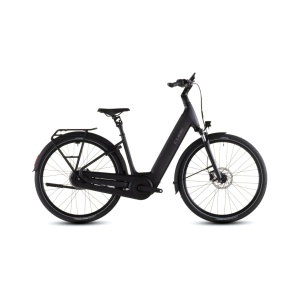 Bicicleta Electrica Cube SUPREME HYBRID COMFORT PRO 600 EASY ENTRY, Grey CHROME, 2026 – 26"