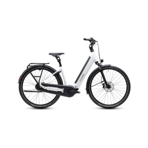 Bicicleta Electrica Cube Supreme, RT Hybrid Comfort Ex 600 Easy Entry, Metallicwhite Reflex 2027 - 26"/28"