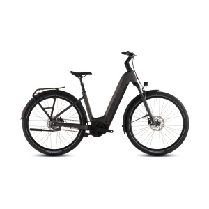 Bicicleta Electrica Cube TOURING HYBRID COMFORT SLX 800 EASY ENTRY, Charcoal CHROME, 2026 – 28"