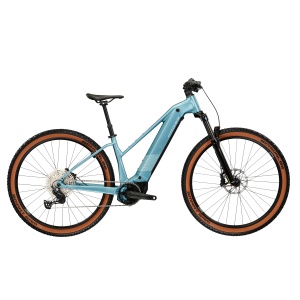 Bicicleta electrica Kross Influx Hyb 4.0 800 27,5" albastru/light blue mat