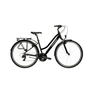 Bicicleta Kross Trans 1.0 W black/silver glossy
