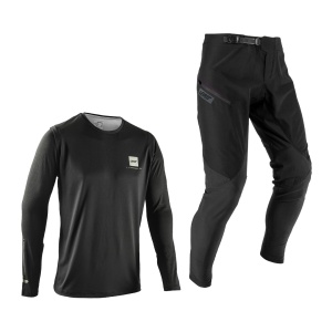 Bluza si Pantaloni LEATT Ride Kit MTB Gravity 1.0, Ghost Black