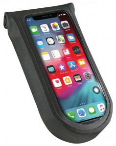 Borseta telefon Tour S KLICKfix incl. adaptor transparent/negru, w/ rotat.coupling