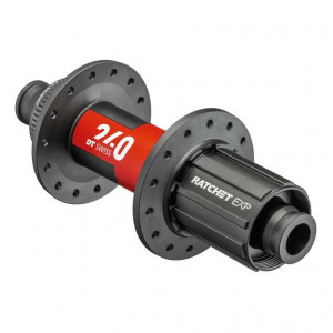 Butuc spate DT Swiss 240 EXP MTB disc brake 142mm/12mm TA, 28H, CL, Shimano Light