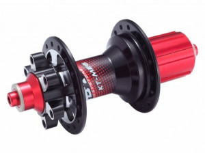 Butuc spate Quando ME6R, alu, 32H, ax M10x135X145mm, 4rulmenti,frana disc(6suruburi)