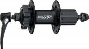 Butuc spate Shimano Deore XT FH-M756A 36h 8/9v old 135mm ax 146mm QR 168mm 6-suruburi negru