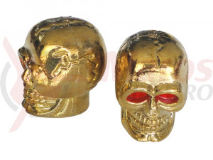 Capac ventil design craniu auriu