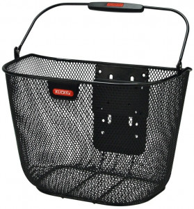 Cos bicicleta fata Klickfix Uni Plus black close-meshed, ajustabil