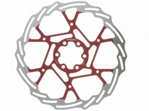 Disc Ashima Aro-19, 180mm, 6 suruburi, rosu, AM