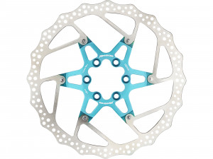 Disc frana REVERSE BRAKE DISC ALUMINUM/STEEL180mm skyblue