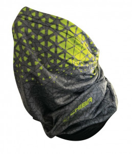 Esarfa Chiba multifunctional Sommer dark grey/neon yellow