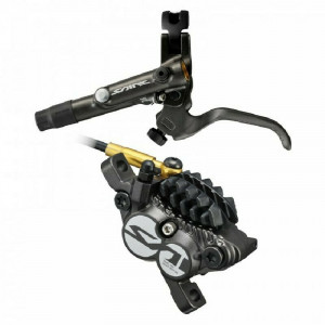 Frana pe disc set asamblat SHIMANO SAINT MANETA BL-M820-B(R) Etrier BL-M820(R), J-KIT, fara adaptor, placute metal cu aripioare de racire, furtun SM-BH90-SBLS 1700mm negru
