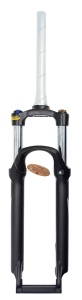 Furca cu suspensie, Zoom Vaxa 30S, arc, roata 27.5 (584), ahead, gat conic (tapered 1-1/8 / 1.5), cursa 100mm, Lock-Out, frana disc PM, negru mat, AM