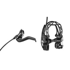 HS33 black, 4-finger lever blade, suitable for mounting left or right, 2,000 mm tubing length, single brake (PU = 1 piece)