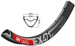 Janta DT Swiss EX 471 26" black 559-25 VL 6,5mm 32H