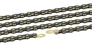 Lant XLC CC-C08 1/2 X 11/128, 114 LINKS 10 viteze, negru-auriu