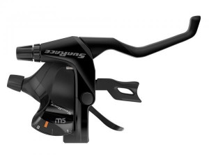Manete schimbator/frana Sunrace STM500 Trigger 3x8 vit negre
