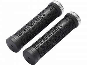 Mansoane REVERSE Griff Stamp Single Lock-On 30mm x 135mm negru-argintiu