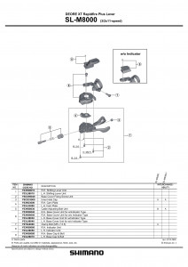 Masca si surub pentru capac maneta de schimbator dreapta Shimano SL-M8000