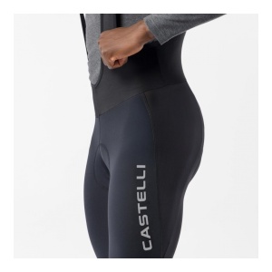 Pantaloni Lungi Cu Bretele Castelli Entrata 2 Wind, Negru