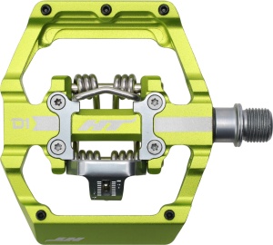Pedale HT Components D1 Duo, platformă + clipless, Verde