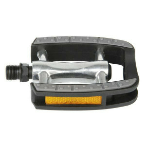 Pedale M-Wave, alu/plastic, antiderapante, reflectorizante, negre/gri, AM