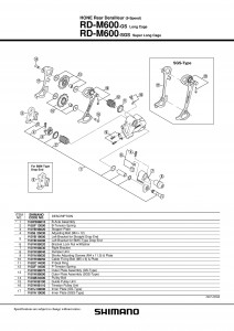 Piulita pentru montura schimbator Shimano RD-M600 & saiba