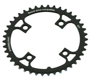 Placa pedalier eBike Stronglight BoschGen1 42T negru, BCD 104mm