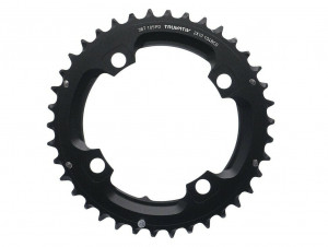 Placa pedalier MTB 36T, S1 2x10V, 104mm BC, aluminiu, negru, pin lung