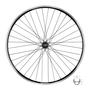 Roata Spate FORCE CLASSIC 622x19 VFHT3000, 36H