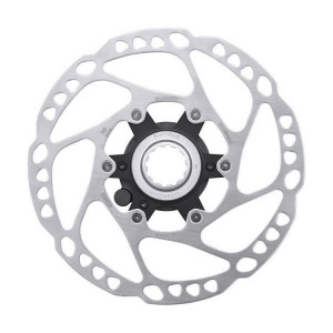 Rotor pt. frana pe disc Shimano RT-EM600-S, 160mm, incl. piulita de strangere, internal serration negru