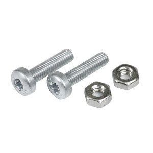 Screw kit lock, incl. 2 x nuts M4 and 2 x Torx pan head screws M4x20