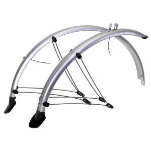 Set aparatori noroi flexibile M-Wave 28″/29″ / 56 mm silver