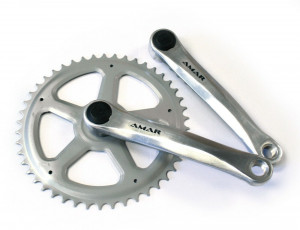 Set pedalier, aluminiu 46T, 170 mm, satin-colored