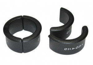 sleeve set Ergotec black alu, for stems (31.8mm on 25.4mm)
