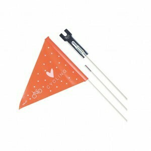 Steag de siguranta XLC SF-C02 THREE-PARTS, WHITE/ORANGE 'LOVE CYCLING'