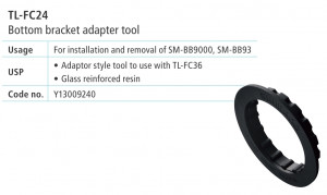TL-FC24 cheie Shimano pentru montat/demontat cuvete butuc pedalier (SM-BB9000)
