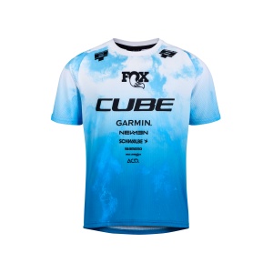 Tricou Cube MTB Jersey Rookie X Actionteam S/S Albastru/Alb