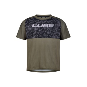 Tricou CUBE MTB ROOKIE TM S/S Negru/Albastru