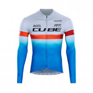 Tricou Cube Teamline Jersey L/S Blue Red Grey
