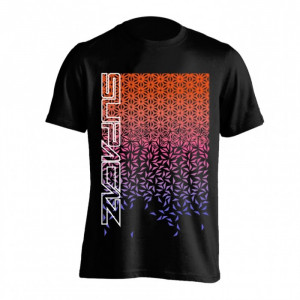 Tricou Supacaz - Star Fade - orange neon / roz neon / mov neon