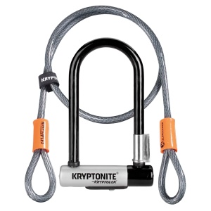 U-lock Kryptonite Kryptolok Mini-7 8.2X17.8Cm, Blk/Si,2 Key,W.4' Flex Cable