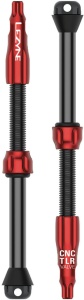 Valvă tubeless Presta CNC Pro Lezyne, 80 mm, Rosu