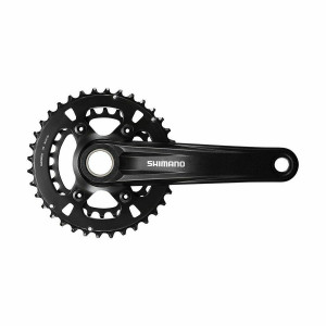 Angrenaj Pedalier Shimano FC-MT610-2, 36X26T, brat 175mm, pt. 12 V pe spate, Hollowtech 2, Fara CG, 48.8mm, negru