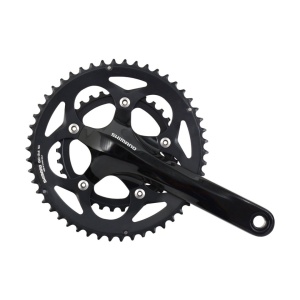 Angrenaj Pedalier SHIMANO SORA FC-RS400, 50X34T, Brat 175MM, PT. 10 VIT. Pe Spate, Fara Cg, Fara Butuc Pedalier, Negru, Ambalat IND.